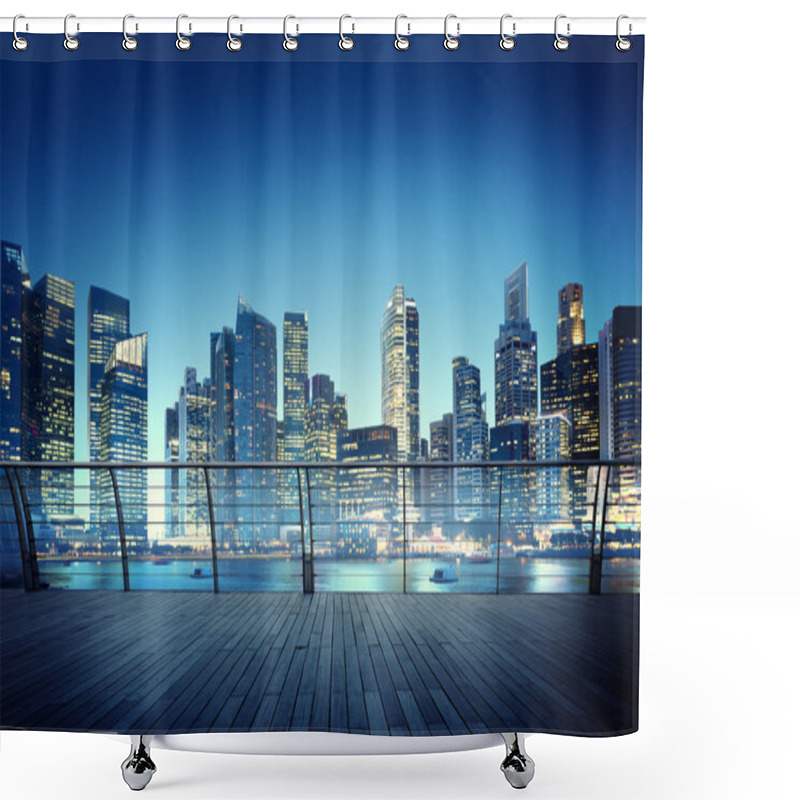 Personality  Cityscape Metropolis Reflection Shower Curtains