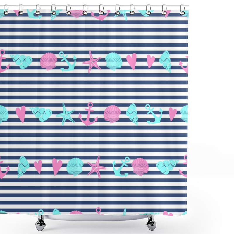 Personality  Pastel Marine Life Shower Curtains