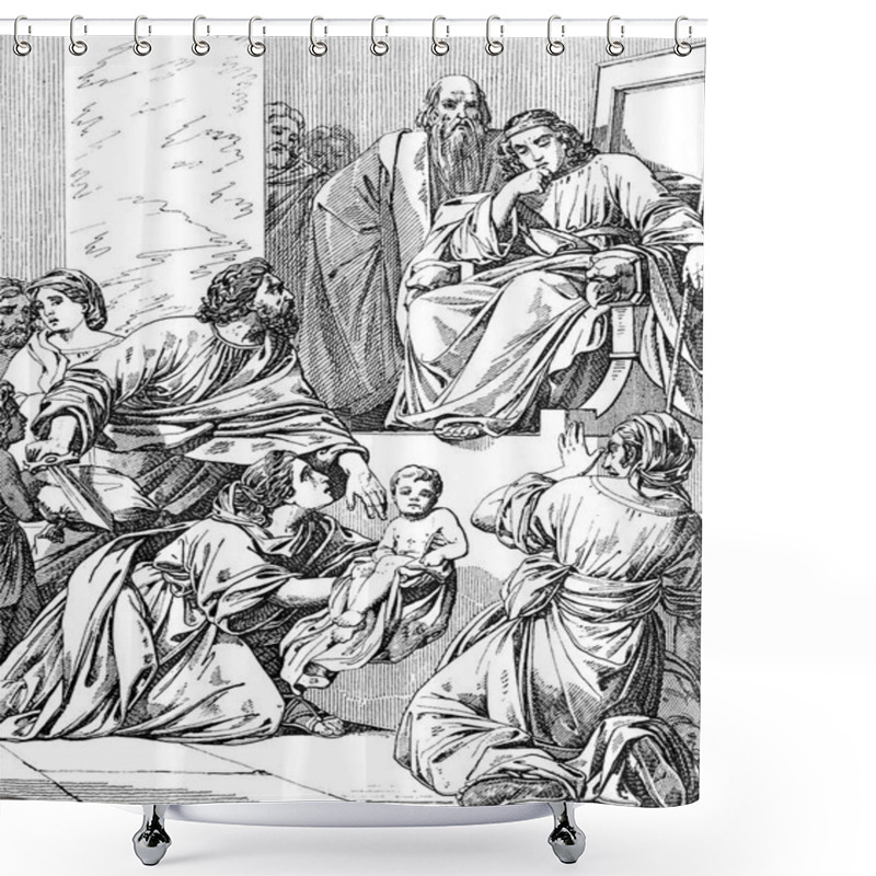 Personality  The Judgement Of Solomon Shower Curtains