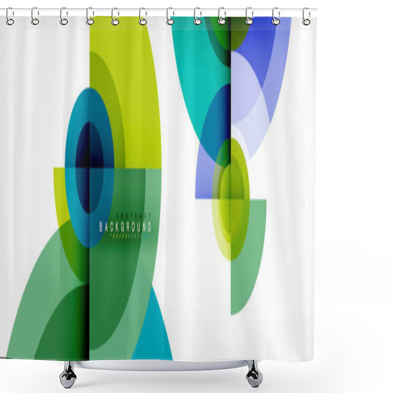 Personality  Geometric Circle Abstract Background, Creative Geometric Wallpaper. Shower Curtains