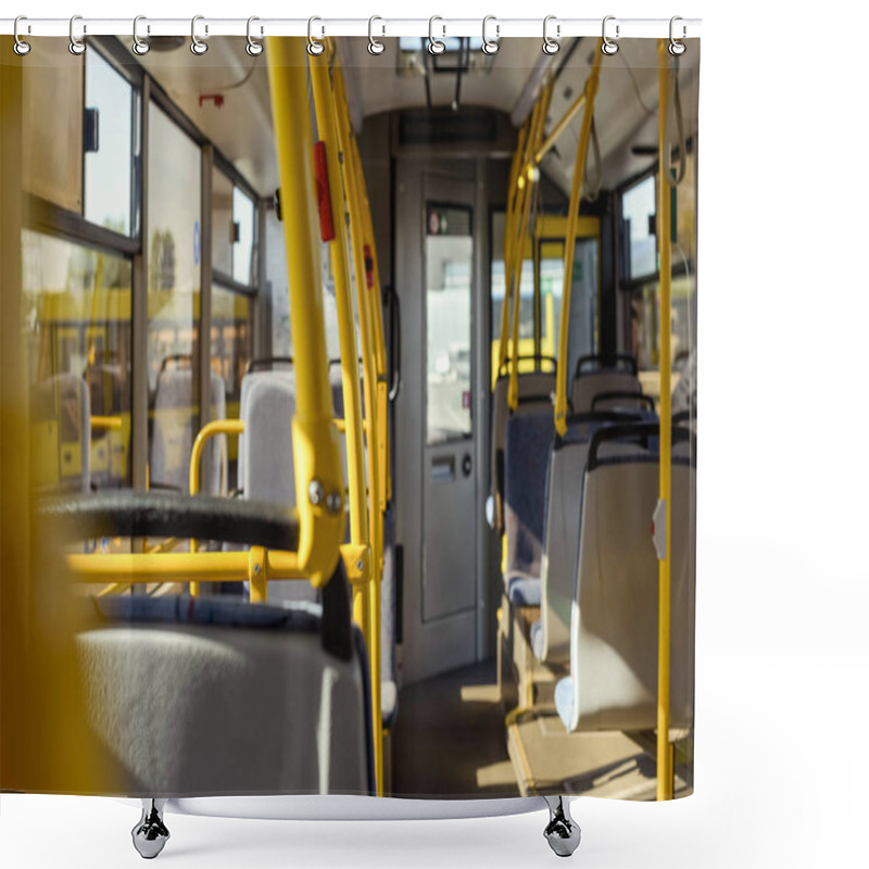 Personality  City Bus Interior Shower Curtains