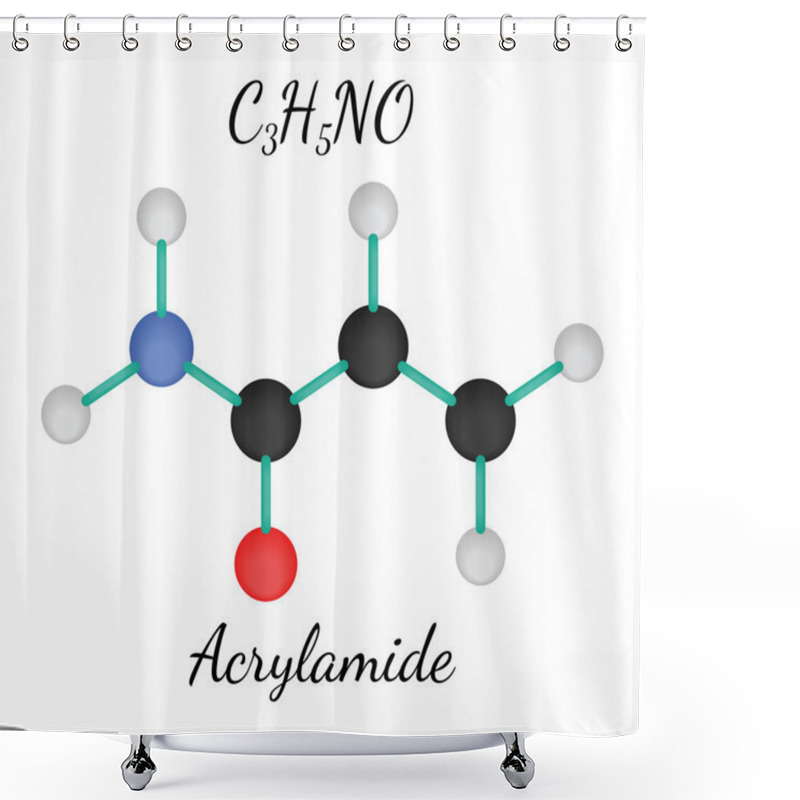 Personality  C3H5NO Acrylamide Molecule Shower Curtains