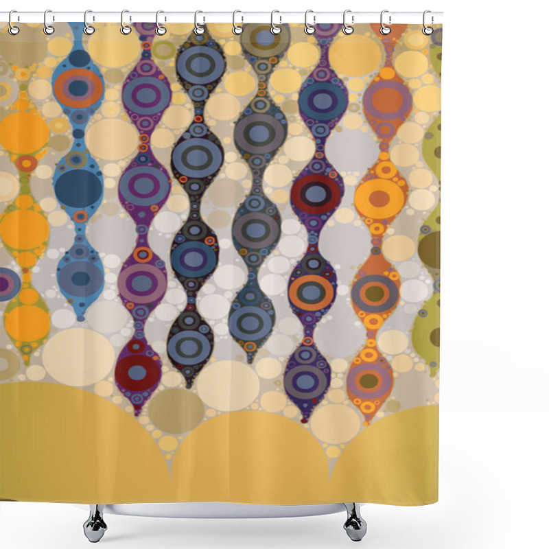 Personality  Abstract Circles Mosaic Pattern Background Shower Curtains