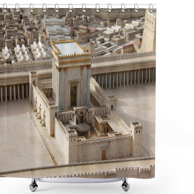 Personality  Second Temple. Model Of The Ancient Jerusalem. Shower Curtains