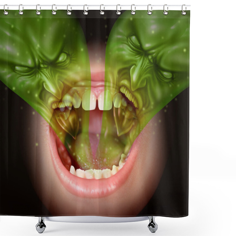 Personality  Bad Breath Shower Curtains