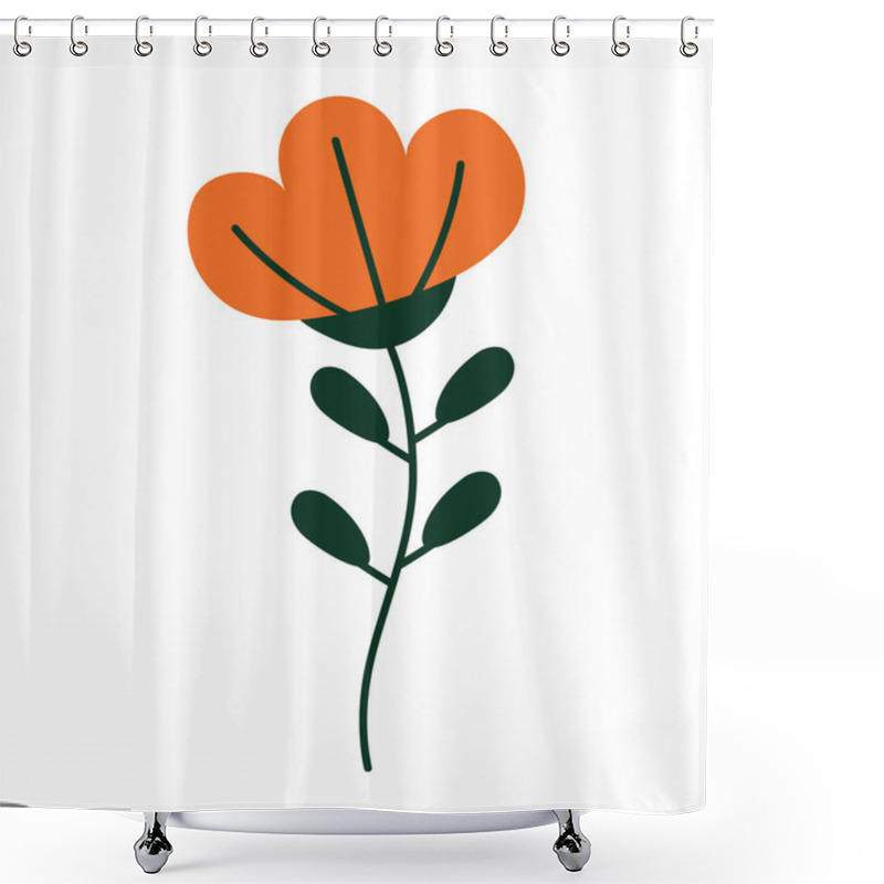 Personality  Flower Nature Element Isolated Icon Shower Curtains