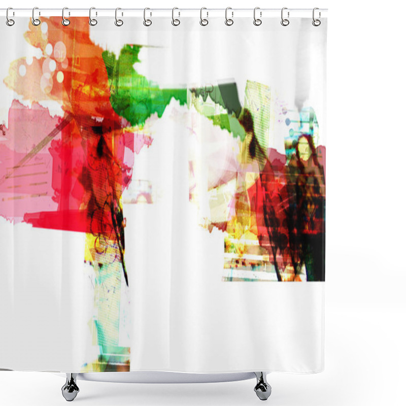 Personality  Big City Lifestyle Art Shower Curtains