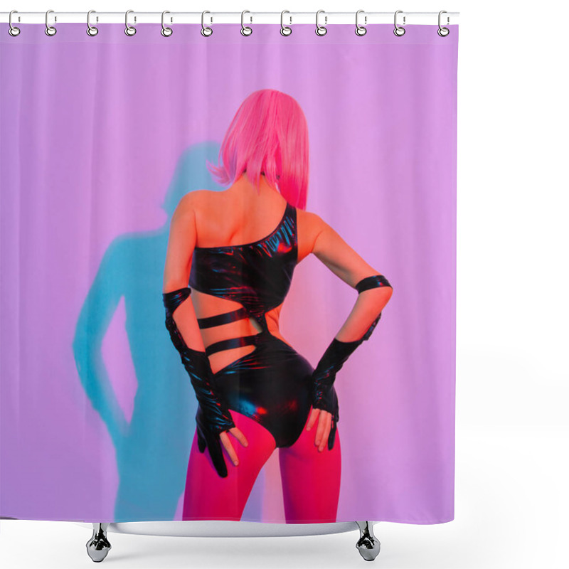 Personality  Lady Cyberpunk.  Fashion Clubbing Dancing Mood Shower Curtains