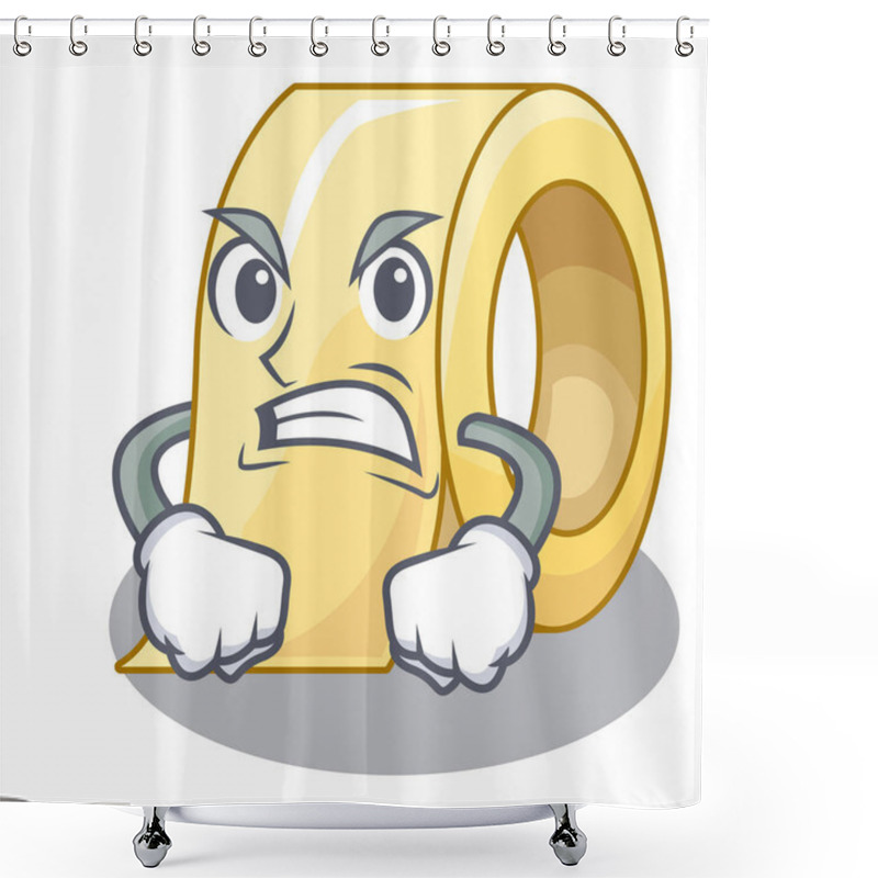 Personality  Angry Masking Tape Isolated With The Mascot Shower Curtains