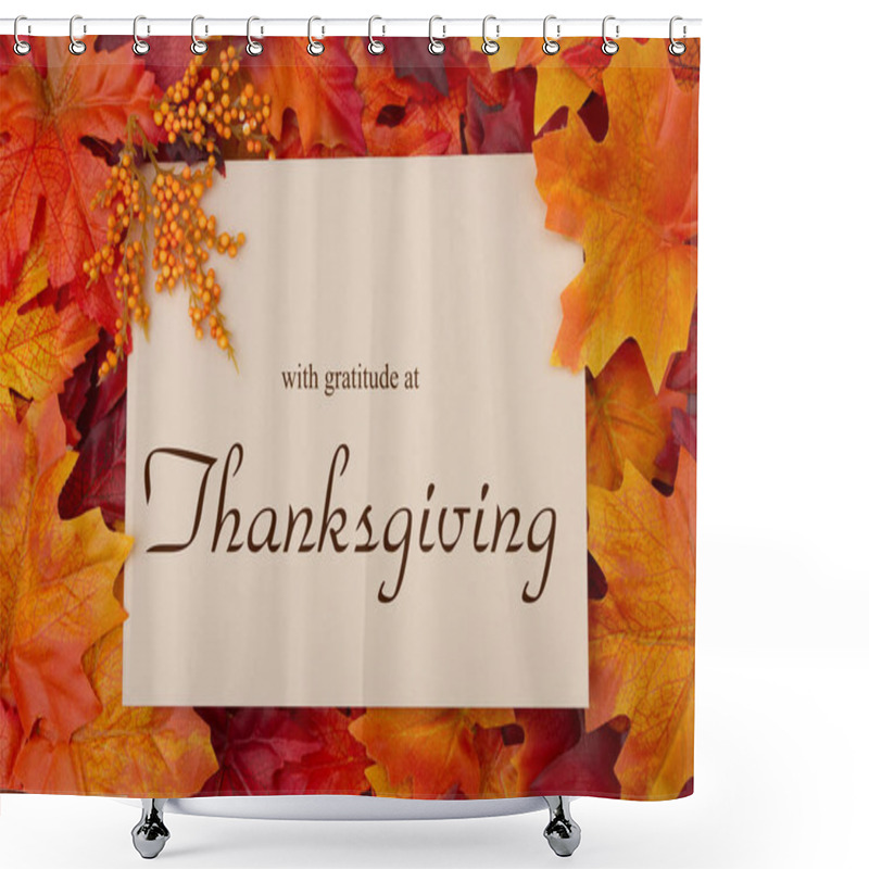 Personality  Happy Thanksgiving Message Shower Curtains