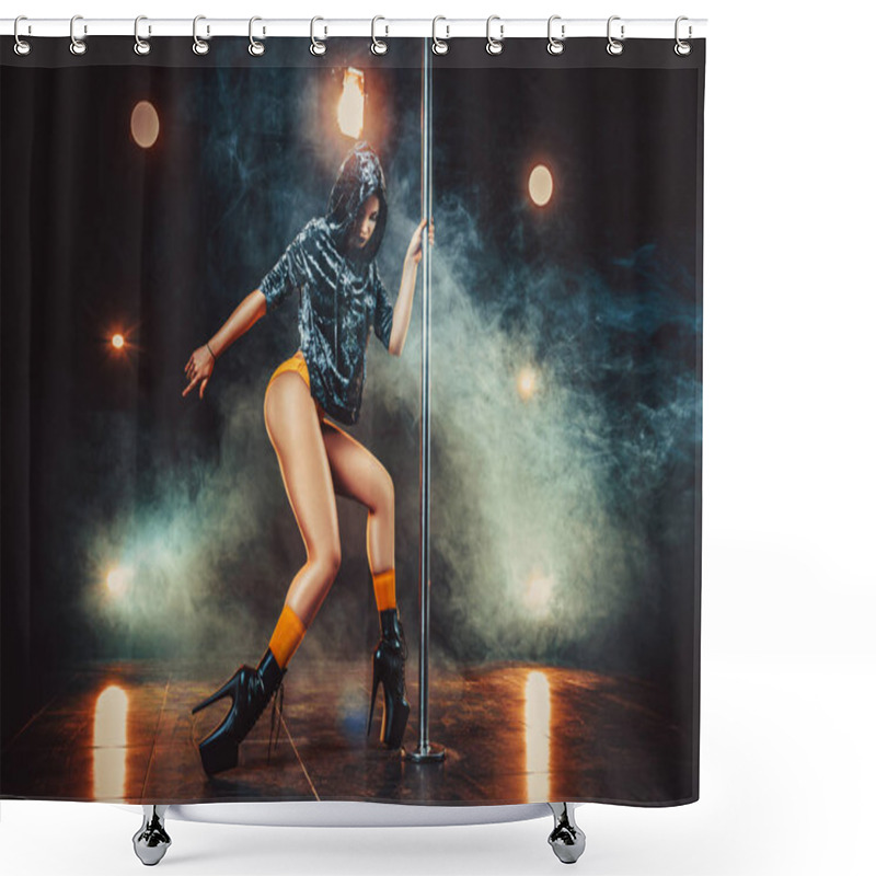 Personality  Pole Dance Woman Shower Curtains