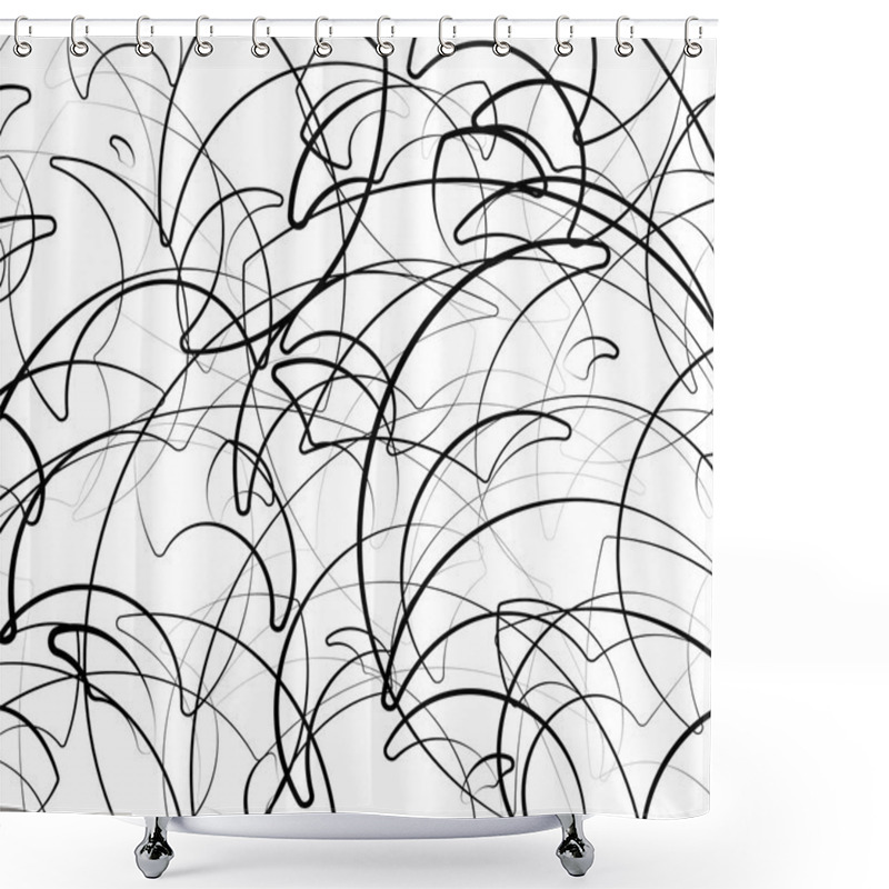 Personality  Abstract Lines Pattern Shower Curtains