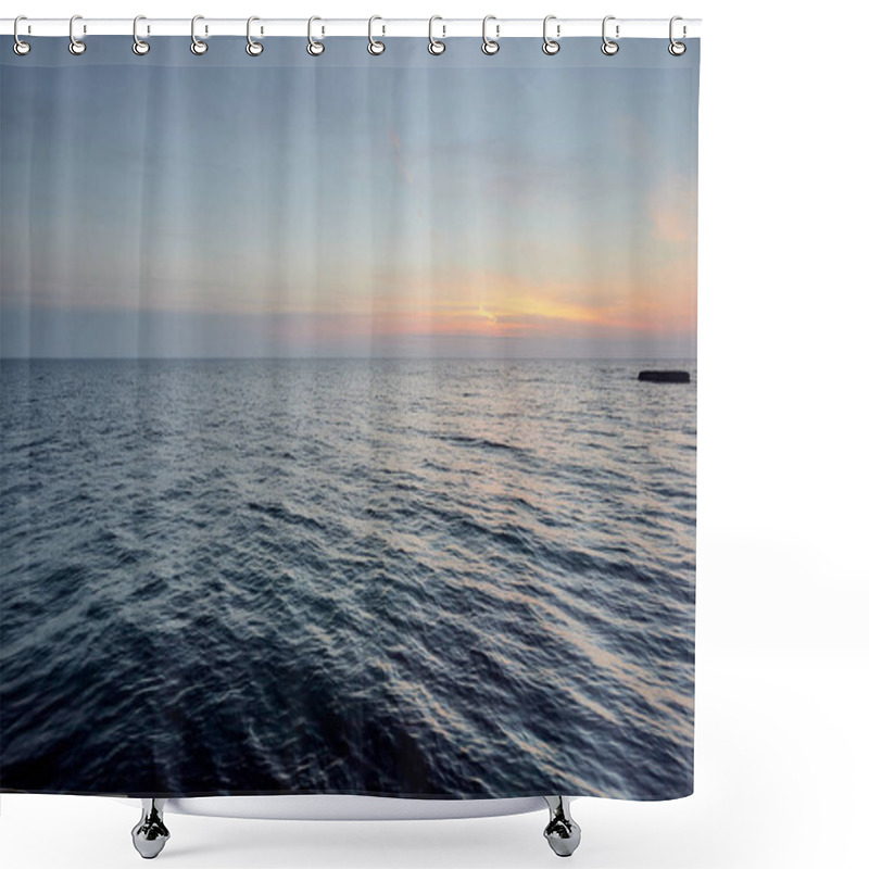 Personality  Sunset Over The Black Sea Shower Curtains