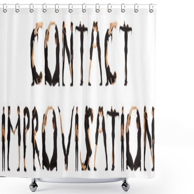 Personality  Contact Improvisation Inscription Shower Curtains