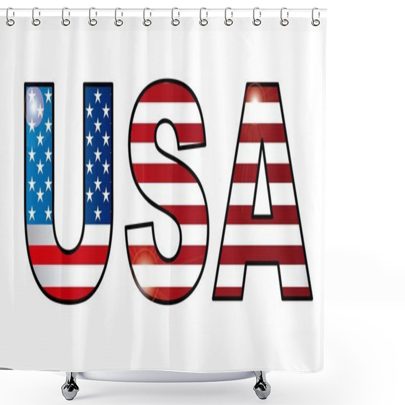 Personality  Usa Flag Shower Curtains