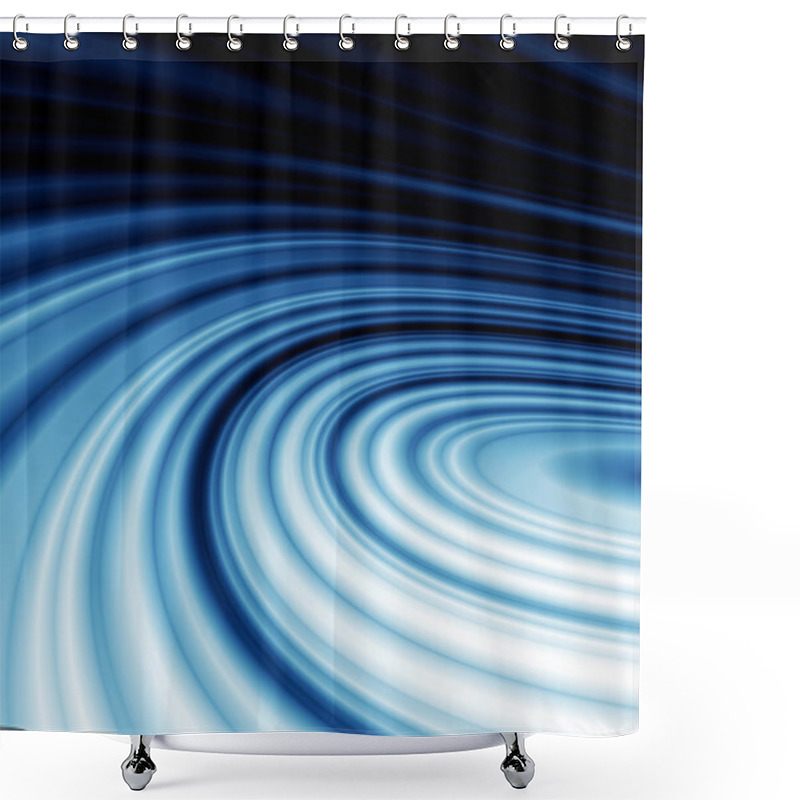 Personality  Blue Parallel Tubes Shower Curtains