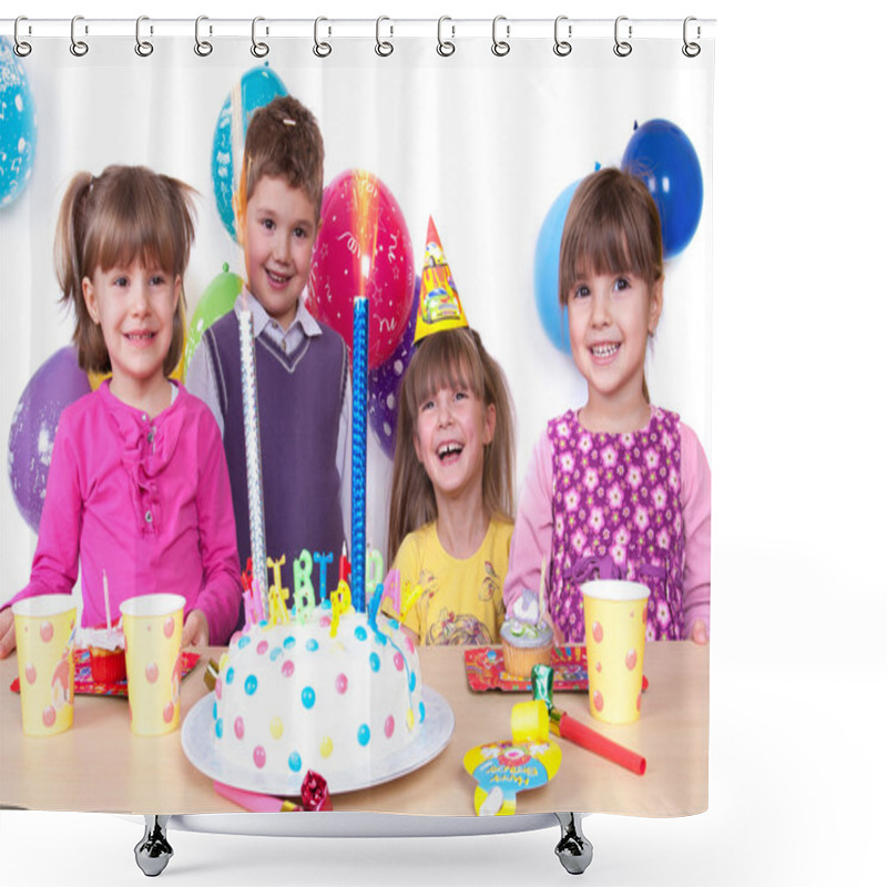 Personality  Kids Celebrating Birthday Party Shower Curtains