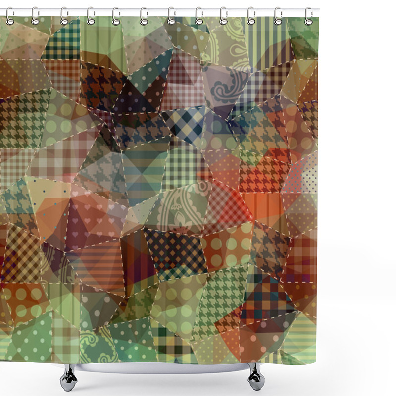 Personality  Abstract Patchwork Pattern. Shower Curtains