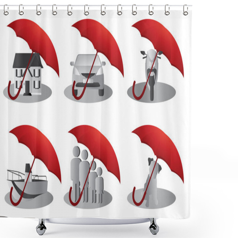 Personality  Insurance Concept Shower Curtains