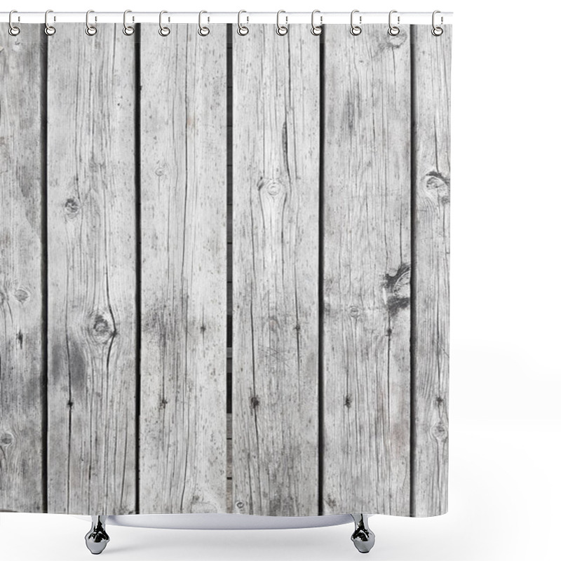 Personality  Photo Of Wooden Gray Background Shower Curtains