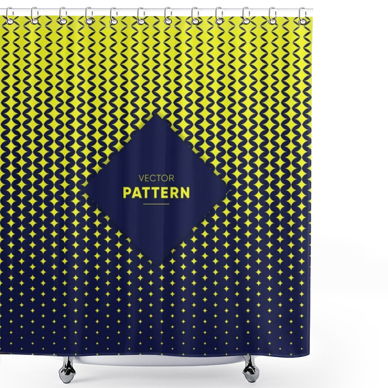 Personality  Neon Green Vector Halftone For Backgrounds And Designs Shower Curtains