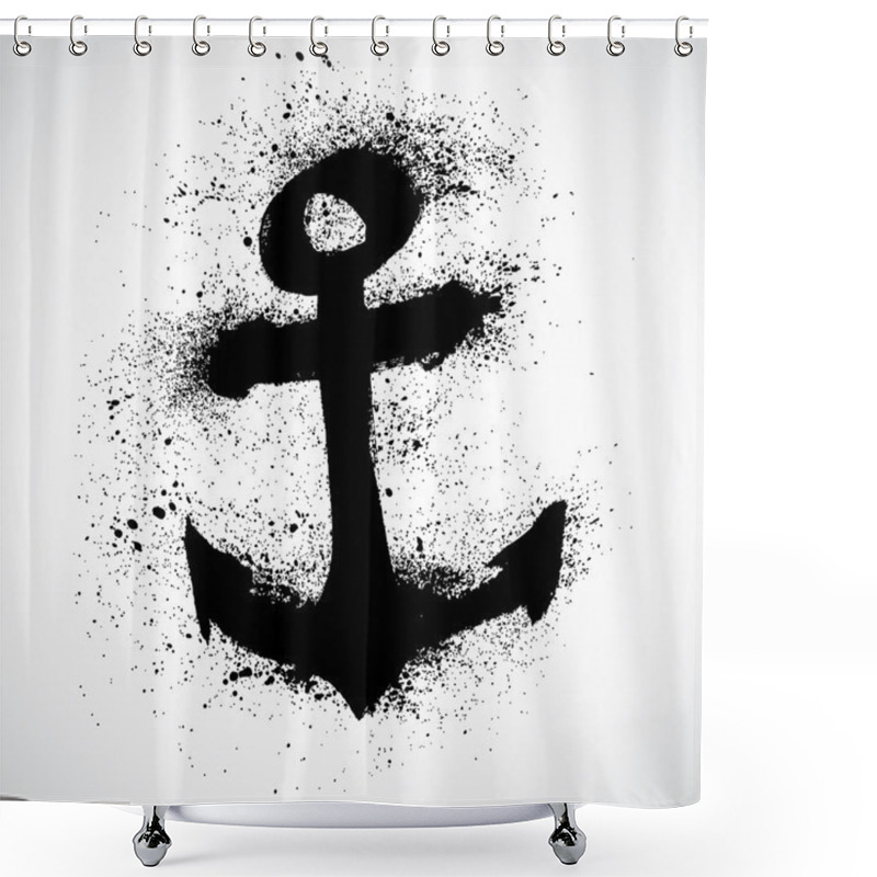 Personality  Grunge Anchor Shower Curtains