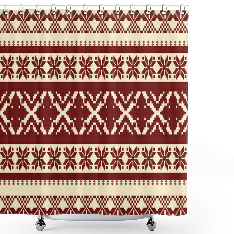 Personality  Ethnic Pattern Seamless, Geometric Design ,Aztec Embroidery Border Seamless Patterns.ethnic Design,  Pattern Art Wallpaper Background, Design For Fabric, Curtain, Carpet ,geometry Seamless Pattern Shower Curtains