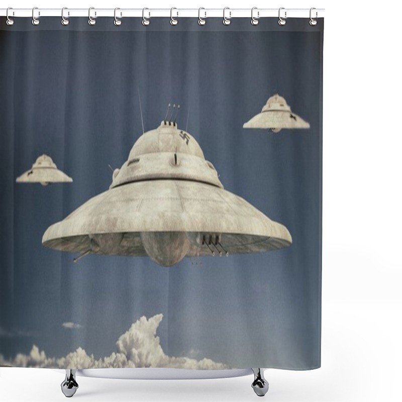 Personality  Nazi Ufo Haunebu Shower Curtains