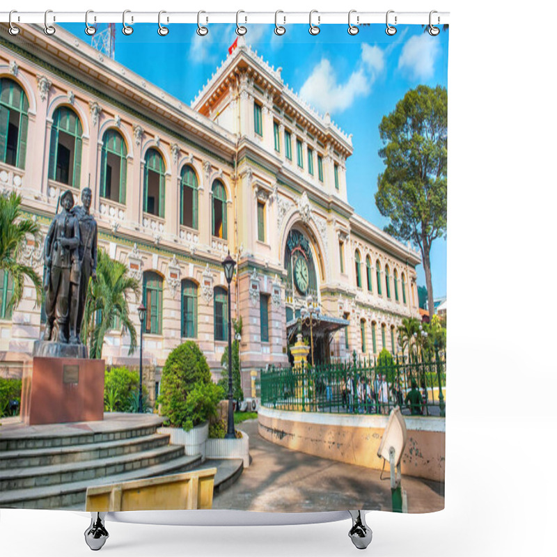 Personality  View Of Saigon Central Post Office In Ho Chi Minh City, Vietnam. Steel Structure Of The Gothic Building Was Designed By Gustave Eiffel. Ho Chi Minh City Is A Popular Tourist Destination Of Asia. Shower Curtains