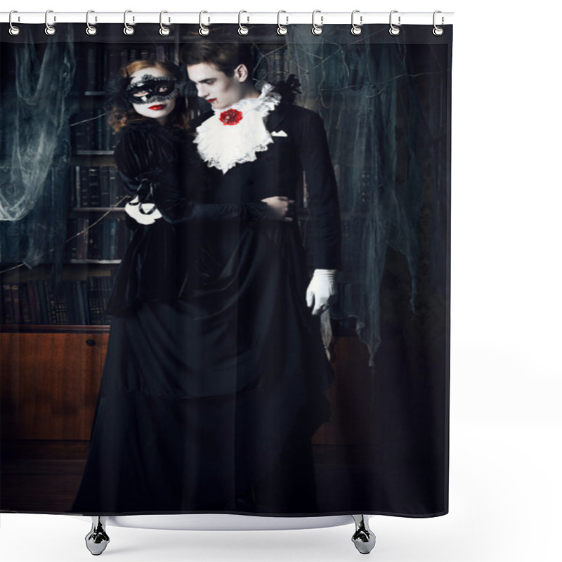 Personality  Immortal Couple Halloween Shower Curtains