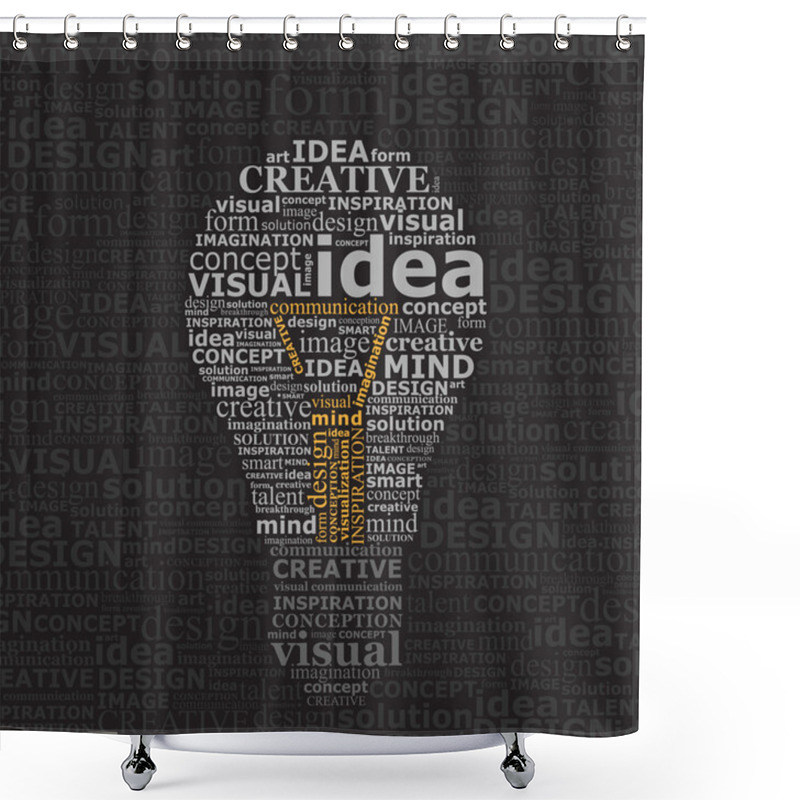 Personality  Typo Bulb Idea Shower Curtains