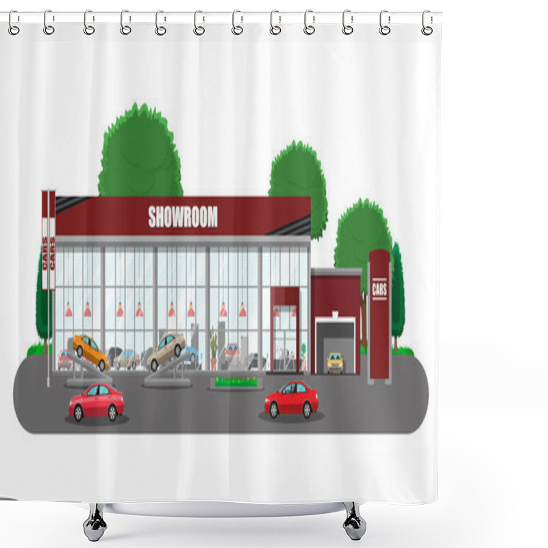 Personality  Exhibition Pavilion, Car Dealership Shower Curtains