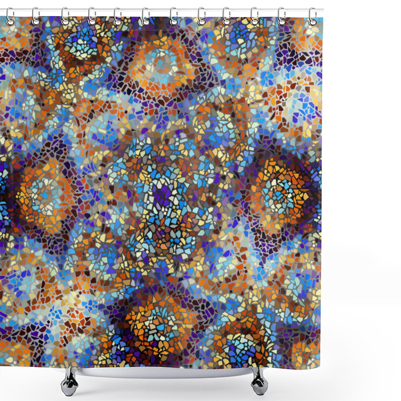 Personality  Seamless Mosaic Art Pattern Shower Curtains