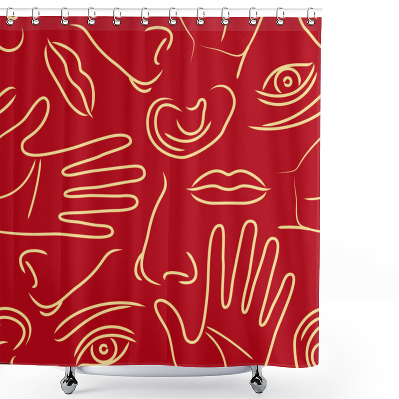 Personality  Body Parts Pattern Shower Curtains