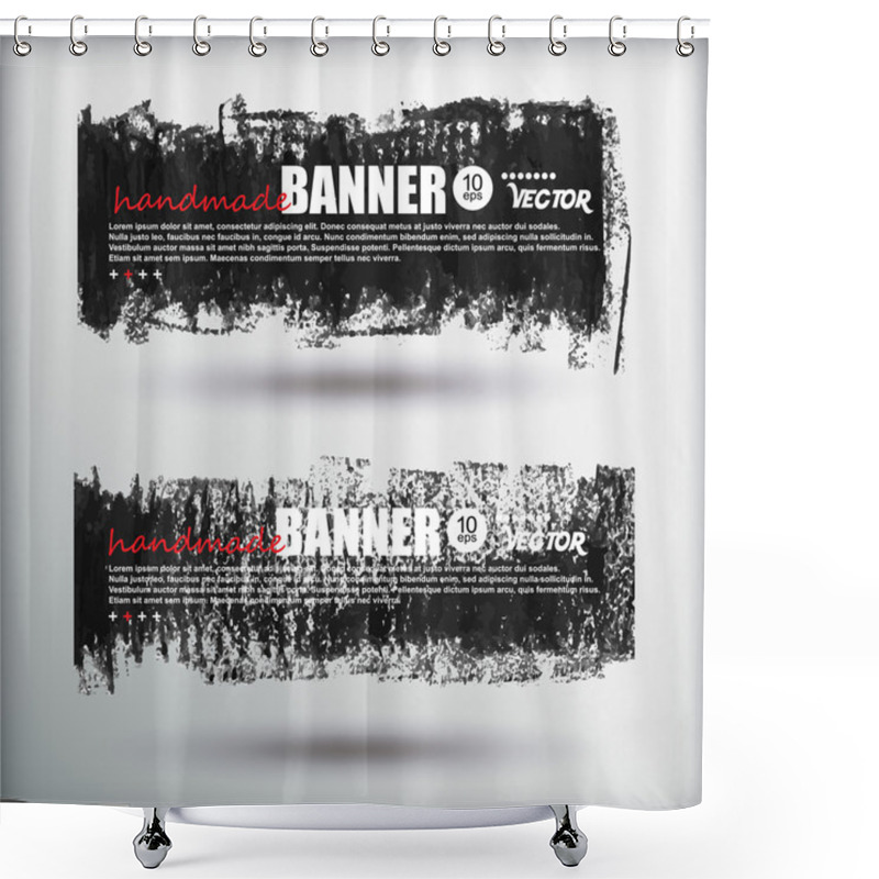 Personality  Oil Pastel Banners Shower Curtains