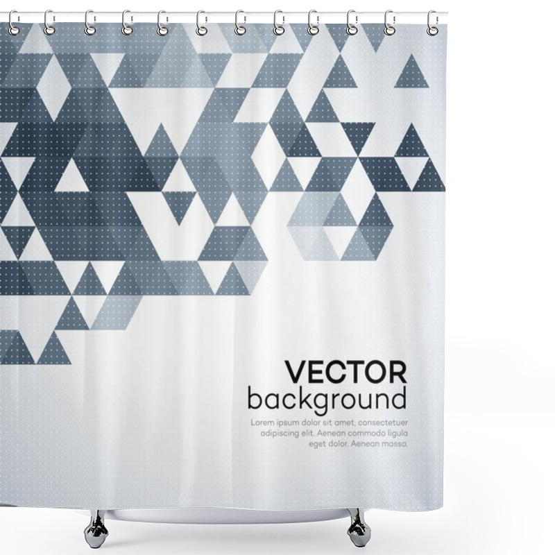 Personality  Abstract Template Background With Triangle Shapes Shower Curtains