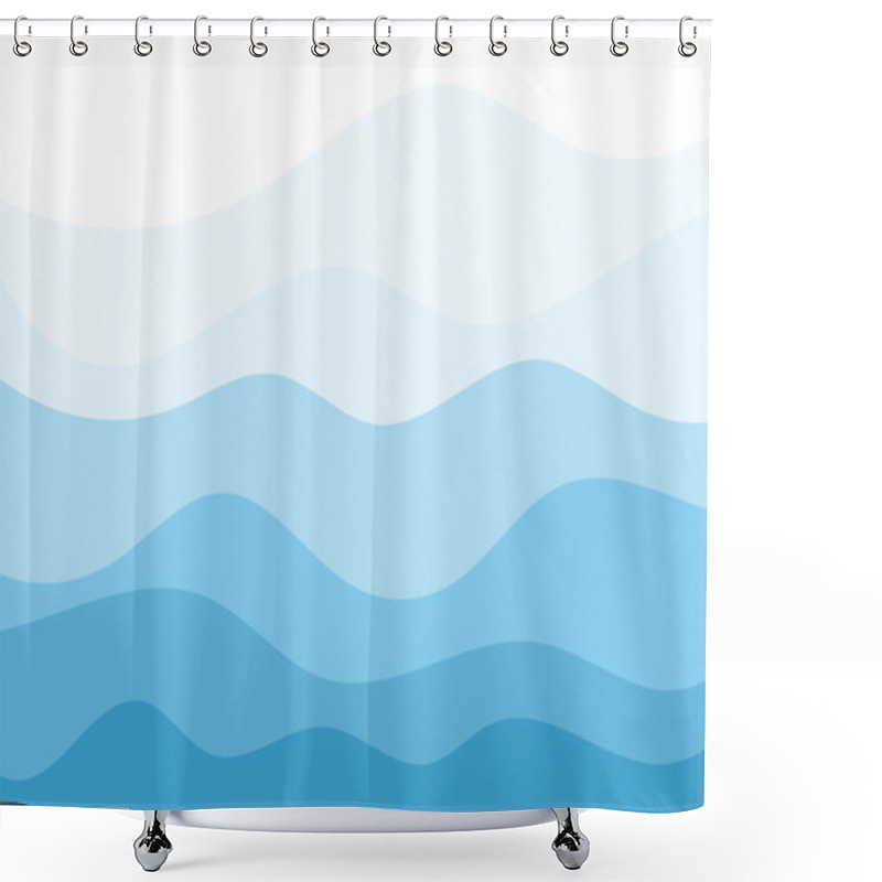 Personality  Abstract Water Wave Vector Illustration Design Background Shower Curtains