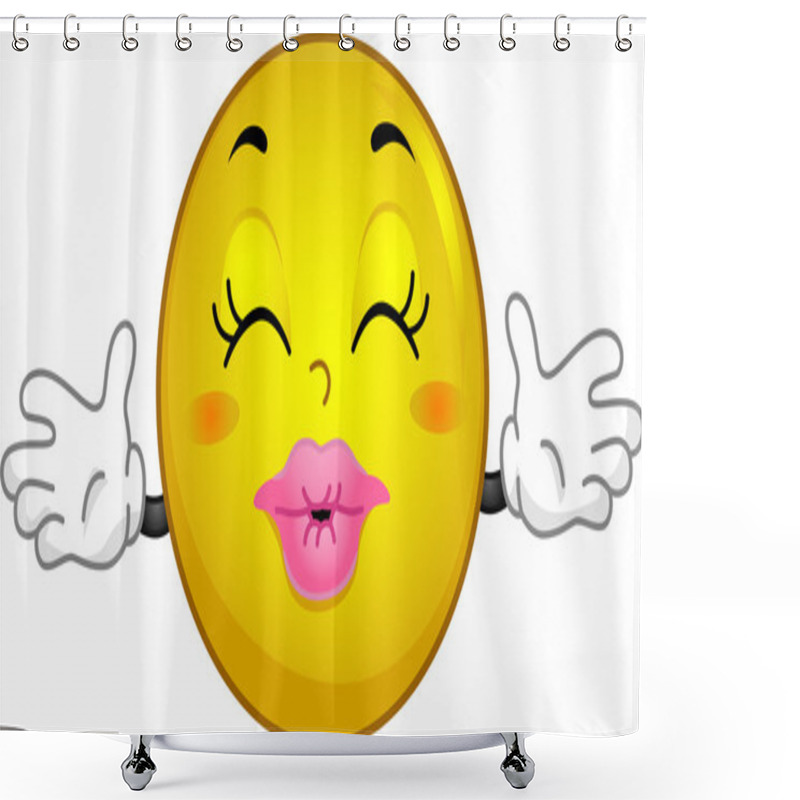 Personality  Hugs And Kisses Shower Curtains