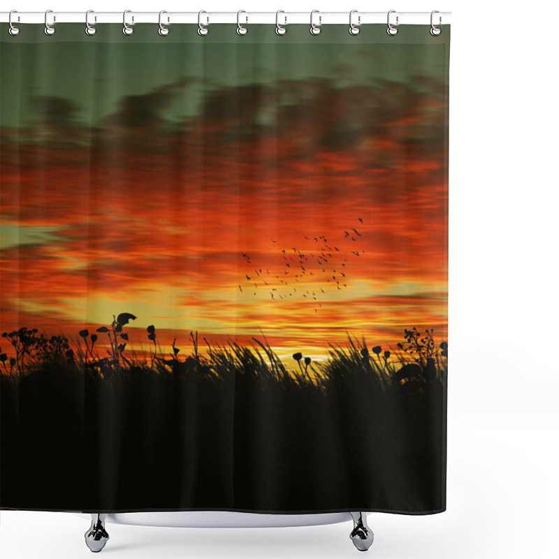 Personality  Beautiful Landscape Shower Curtains