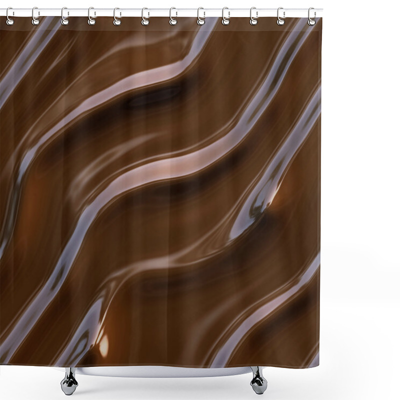 Personality  Seamless Texture Chocolate Waves Closeup Background. Shower Curtains