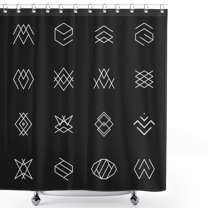 Personality  Hipster Style Icons Shower Curtains