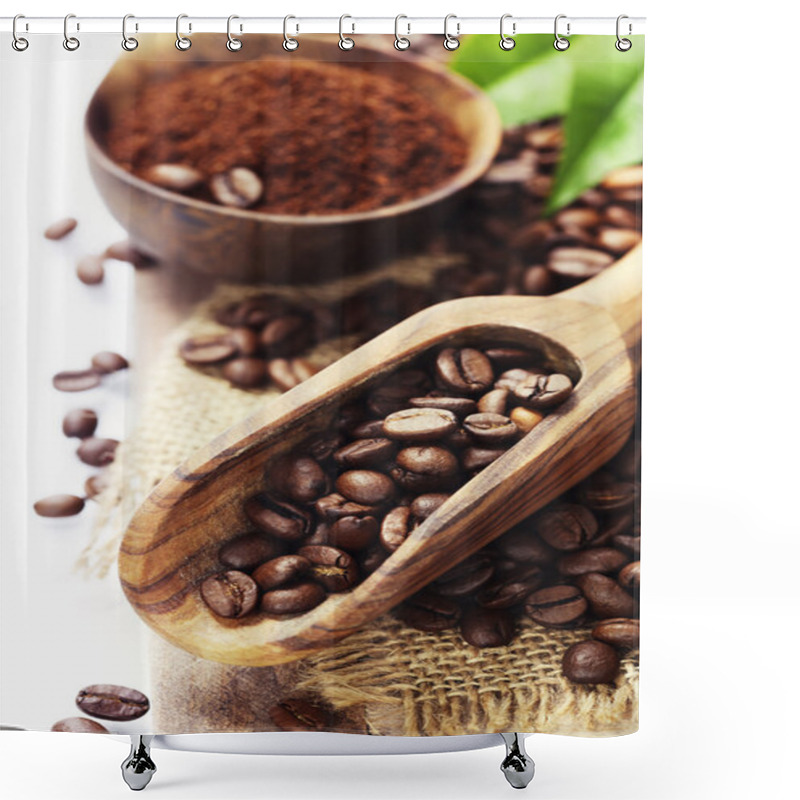 Personality  Coffee Beans Shower Curtains