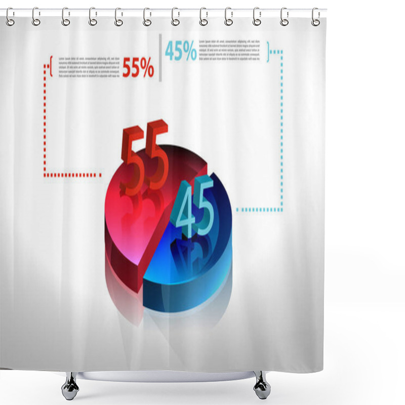 Personality  Set Of Business Cycle Flow Diagrams, Pie Chart For Documents,rep Shower Curtains