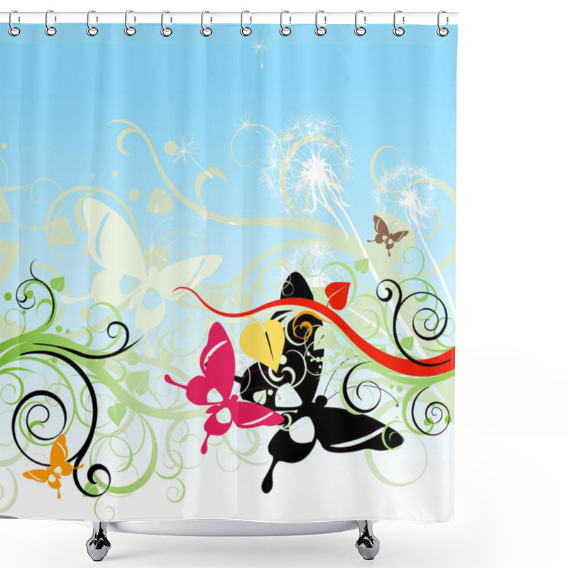 Personality  Floral Design Shower Curtains