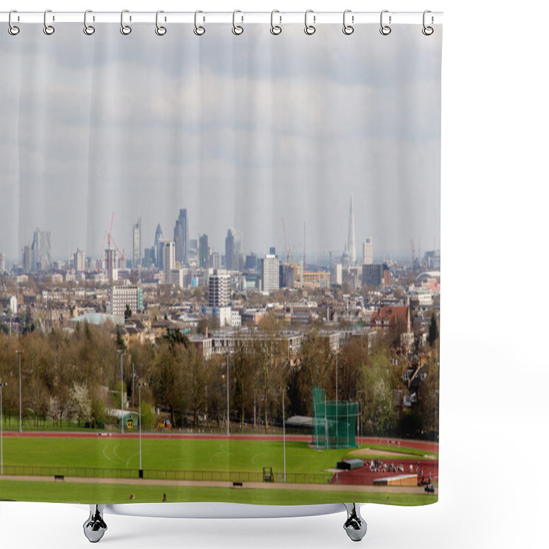 Personality  The City Of London Cityscape From Hampstead Heath.  Shower Curtains