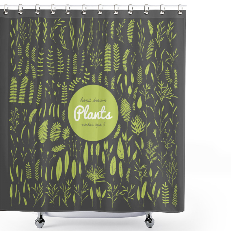 Personality  Plants, Leaves. Shower Curtains