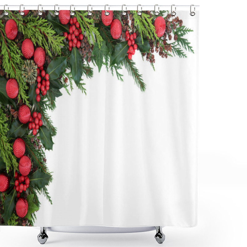 Personality  Christmas Decorative Border Shower Curtains