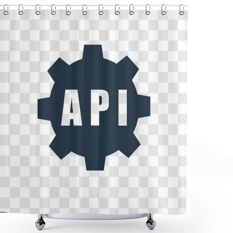 Personality  Api Icon In Trendy Design Style. Api Icon Isolated On Transparent Background. Api Vector Icon Simple And Modern Flat Symbol For Web Site, Mobile, Logo, App, UI. Api Icon Vector Illustration, EPS10. Shower Curtains