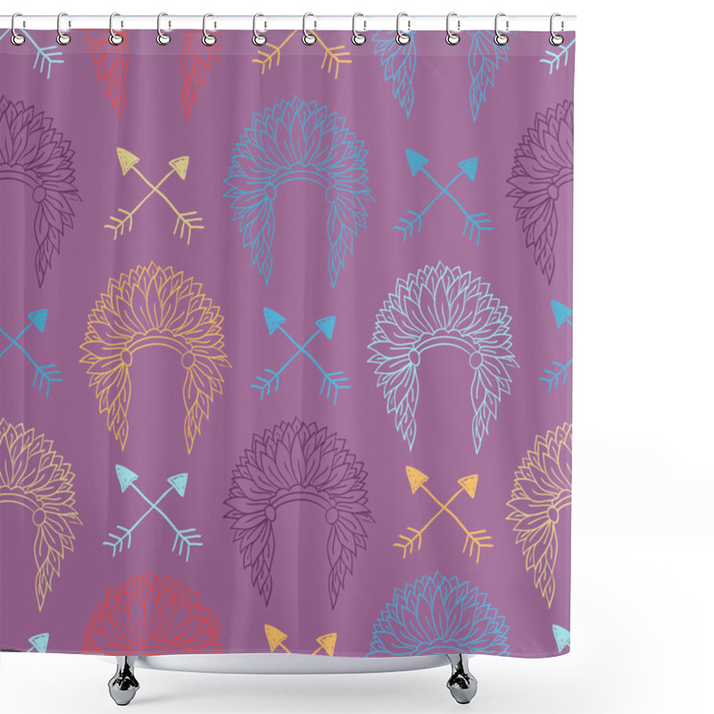 Personality  Native American Seamless Patterns Shower Curtains