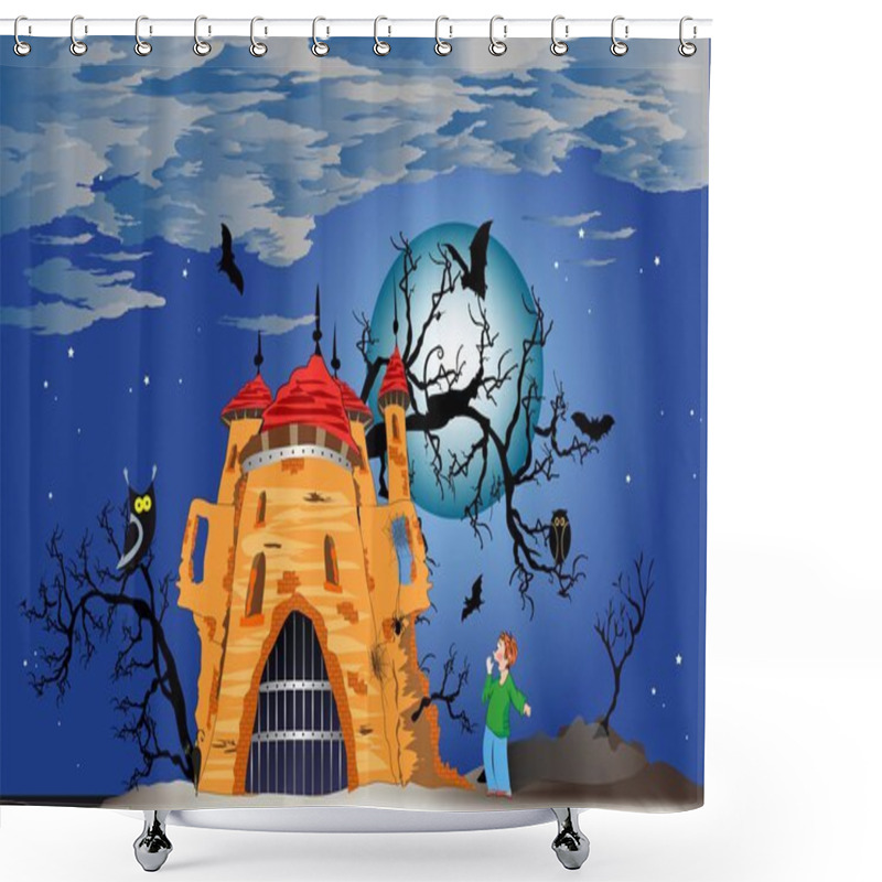 Personality  Mysterious Castle Shower Curtains